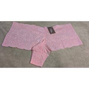 Secret Treasures Plus Size 2x XX Lace Boyshorts Pink‎ Cheeky Panties Stretch New